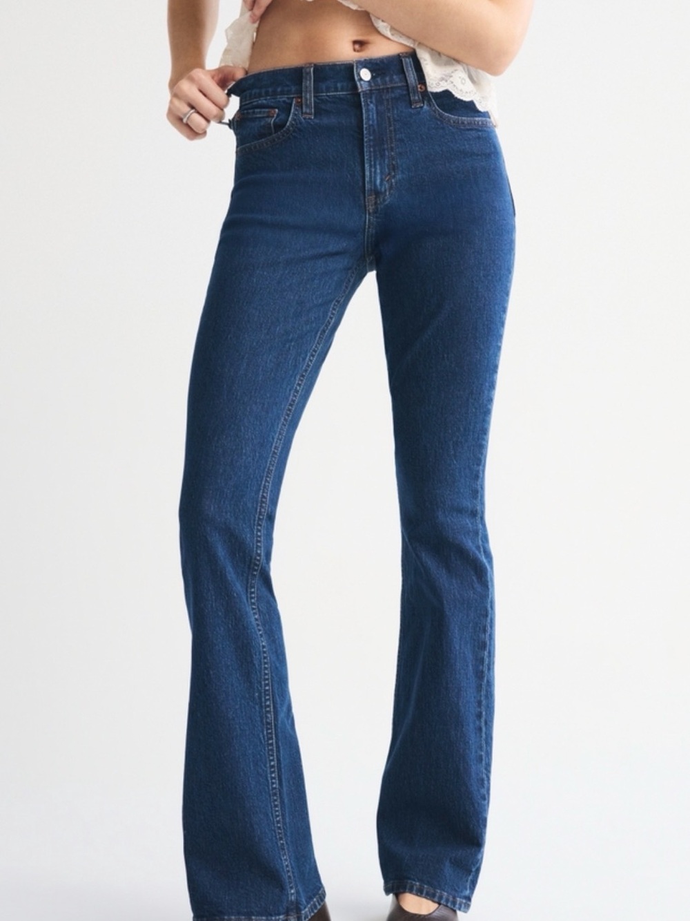 NWT High-Rise Boot Cut Curve Love Women's Jeans - Dark Blue